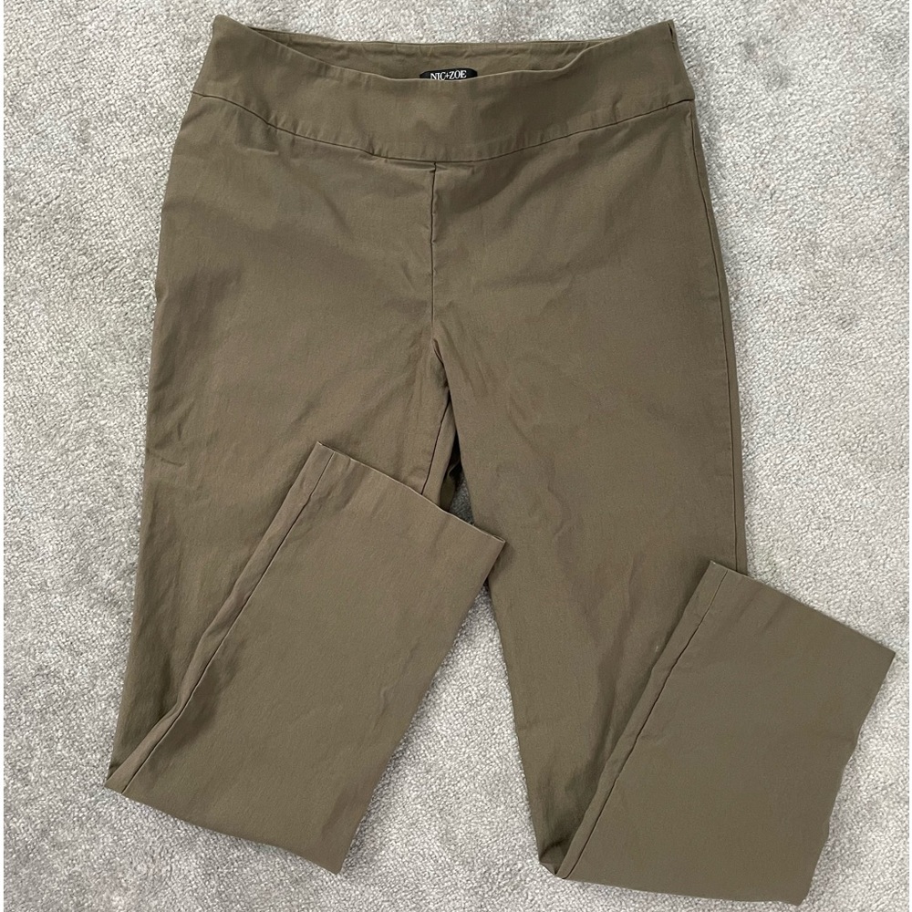 NIC+ZOE Olive Straight Leg Pants